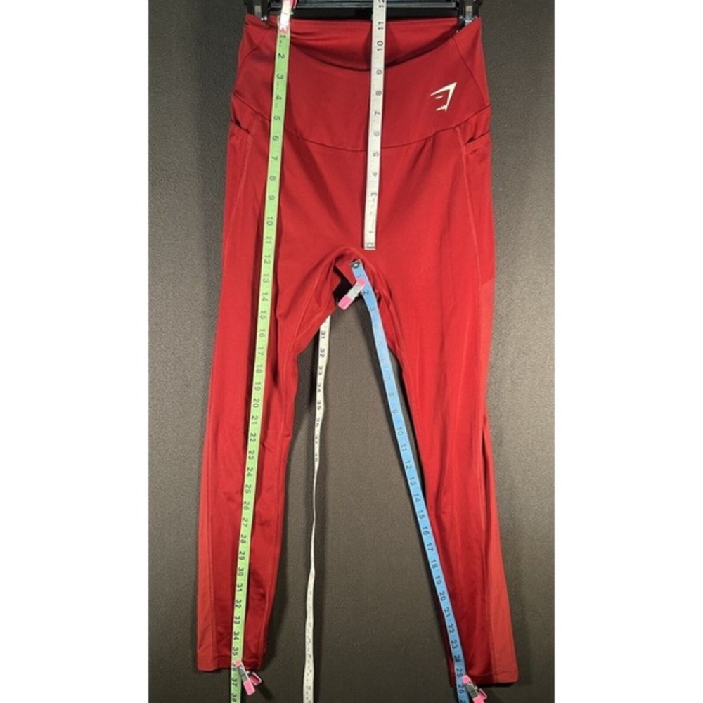Gymshark Red Mesh‎ Athletic Leggings Women's Size XSmall - Picture 8 of 8